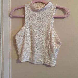Holister lace high neck crop size M